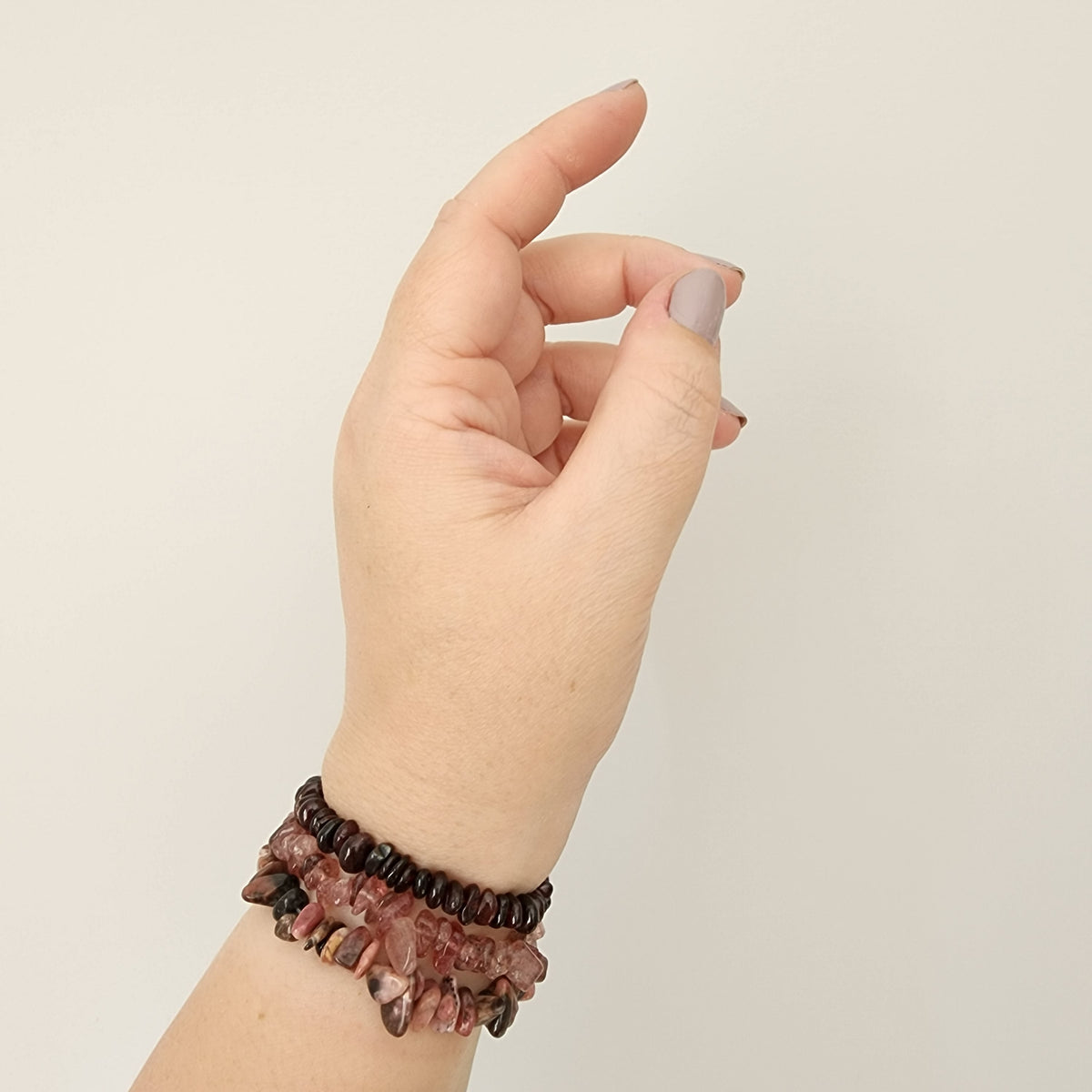Rhodonite Chip Bracelet