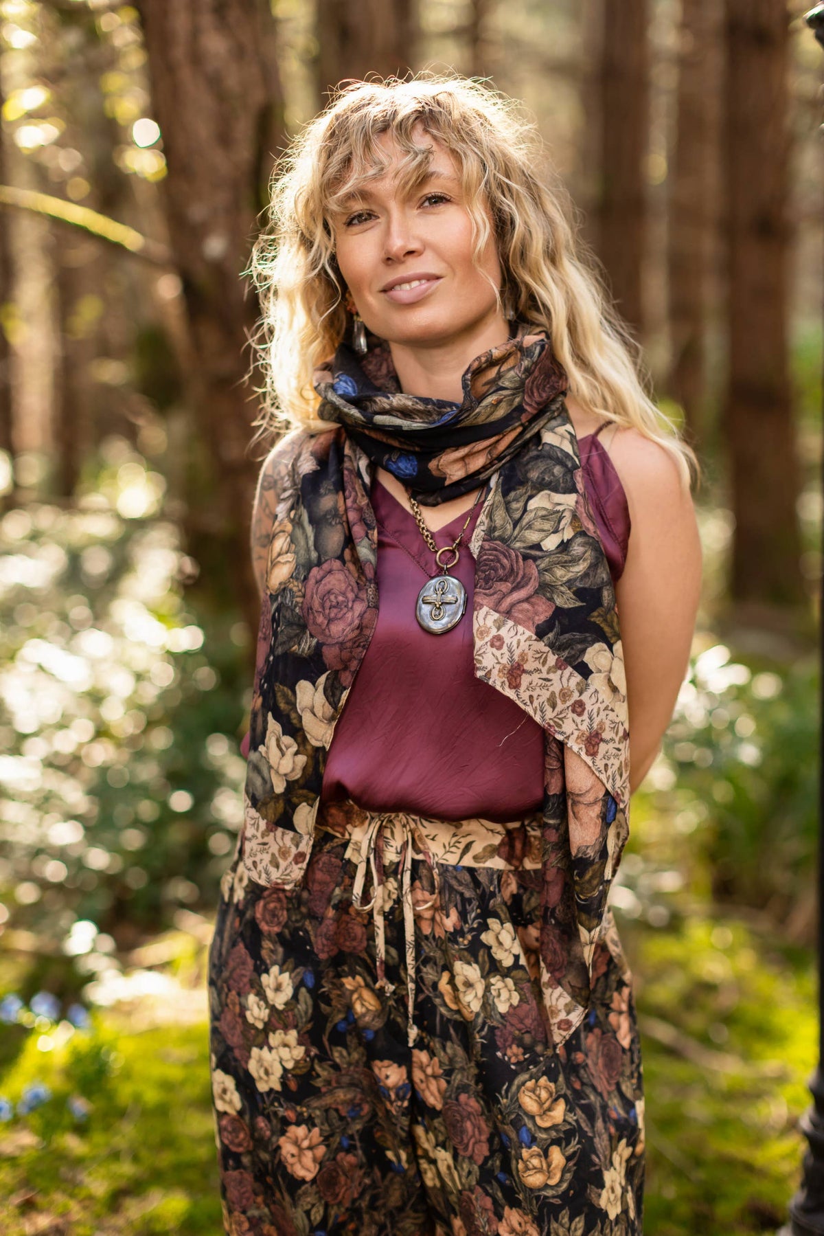 Lionheart Bohemian Scarf w/ botanicals & Narnia Print