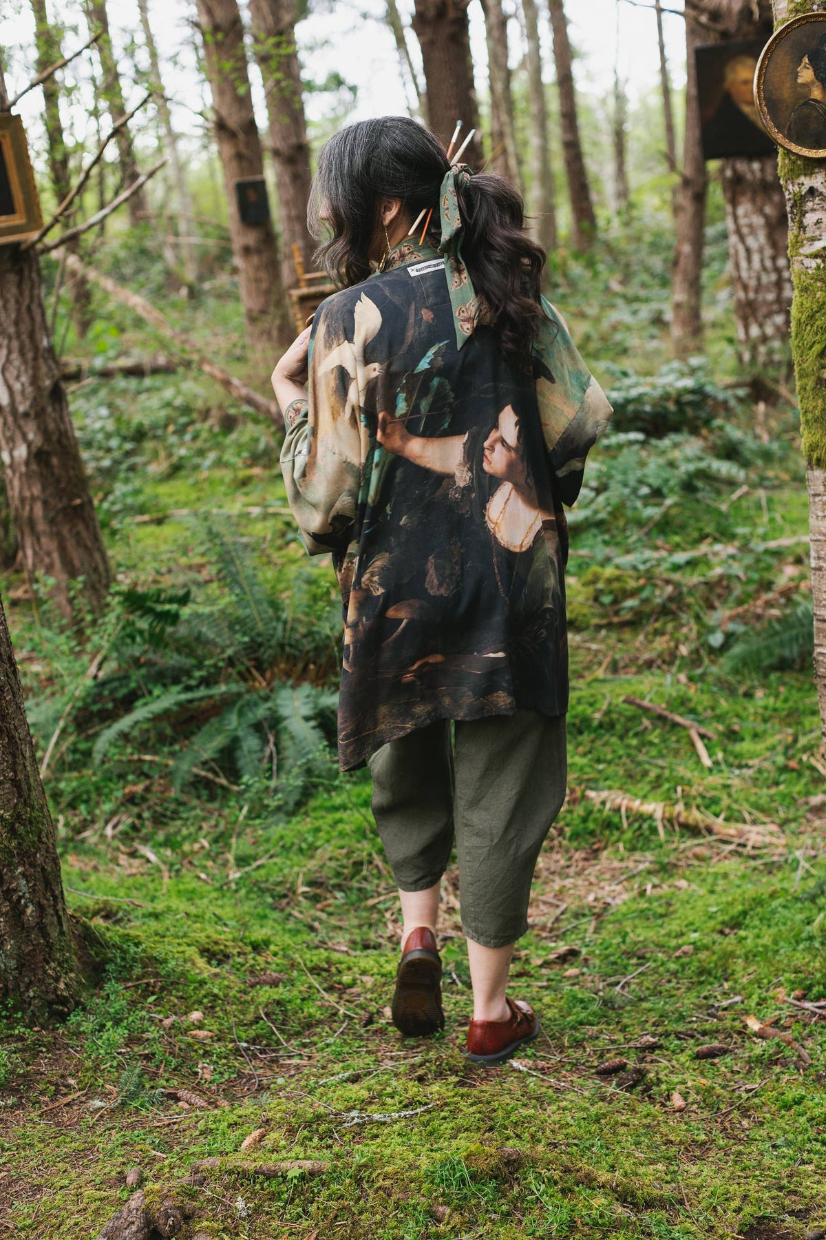 Heartwork Matinée Duster Kimono w/ Artist, mid-length