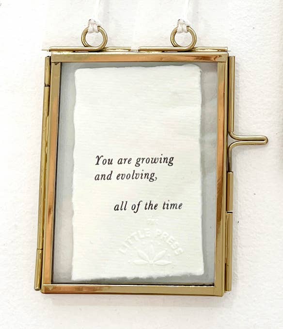 Small Glass & Brass Frames with Art