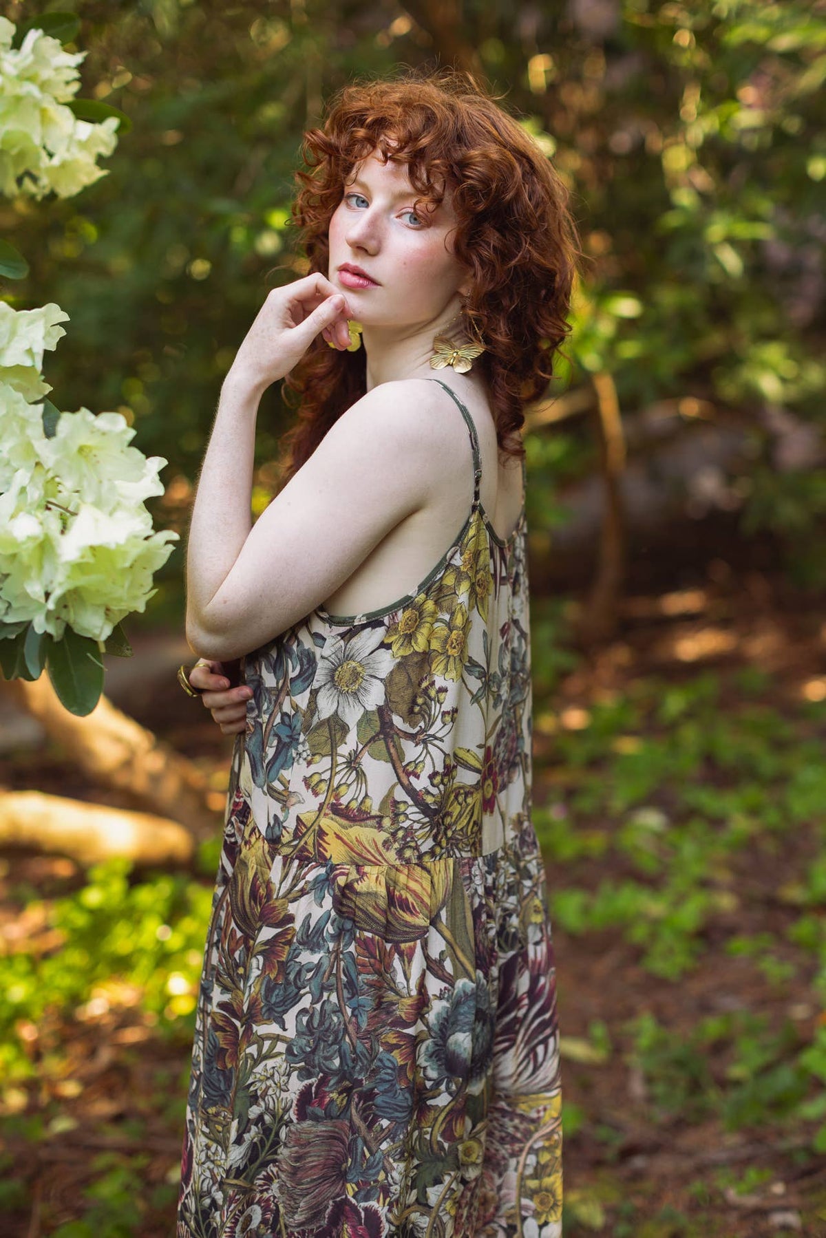 Love Grows Wild Bohéme Long Maxi Slip Dress w/ Bees Flora