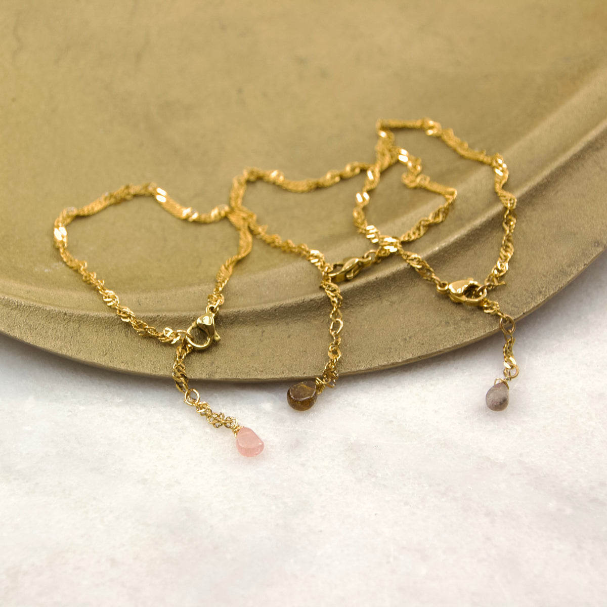 Divine Treasures Tourmaline Tear Drop Bracelet