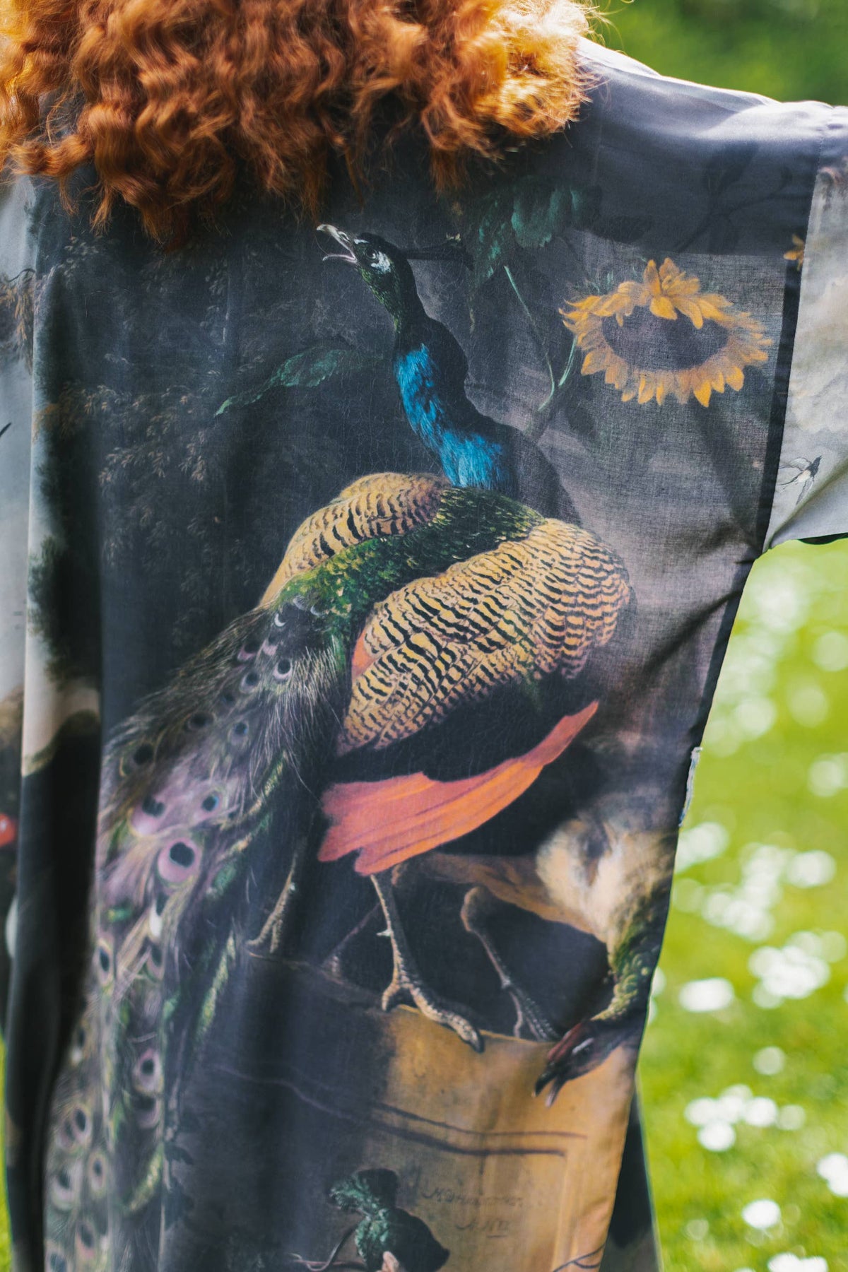 Wild Beauty Peacock Opera Duster Kimono Robe