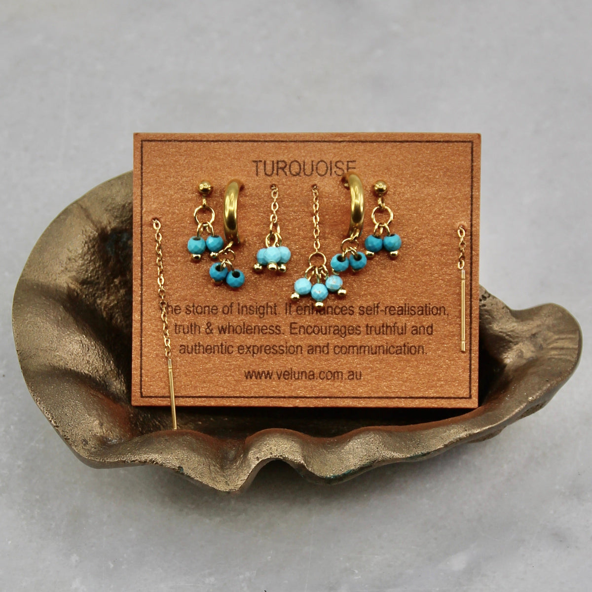 Golden Age Birthstone Huggie Hoop