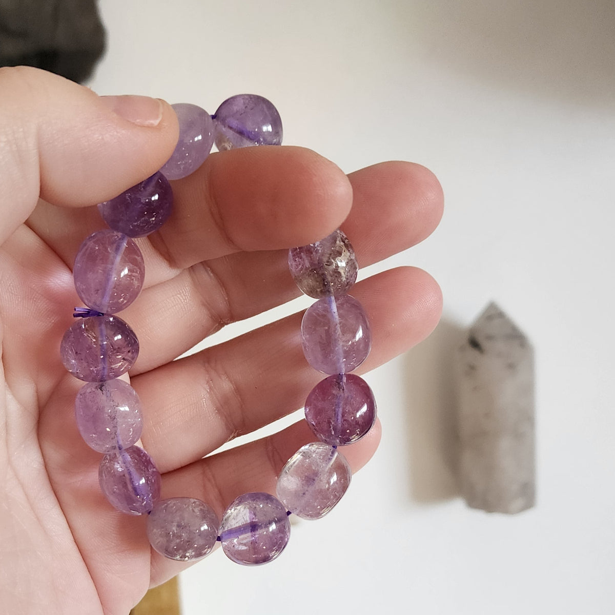 Amethyst Nugget Bracelet- light