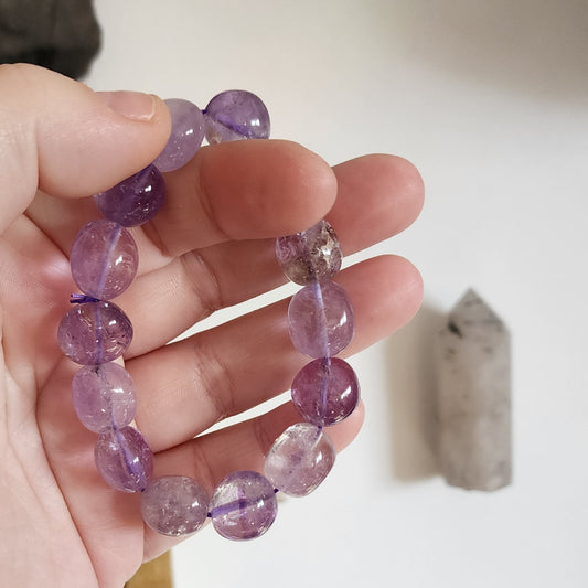 Amethyst Nugget Bracelet- light