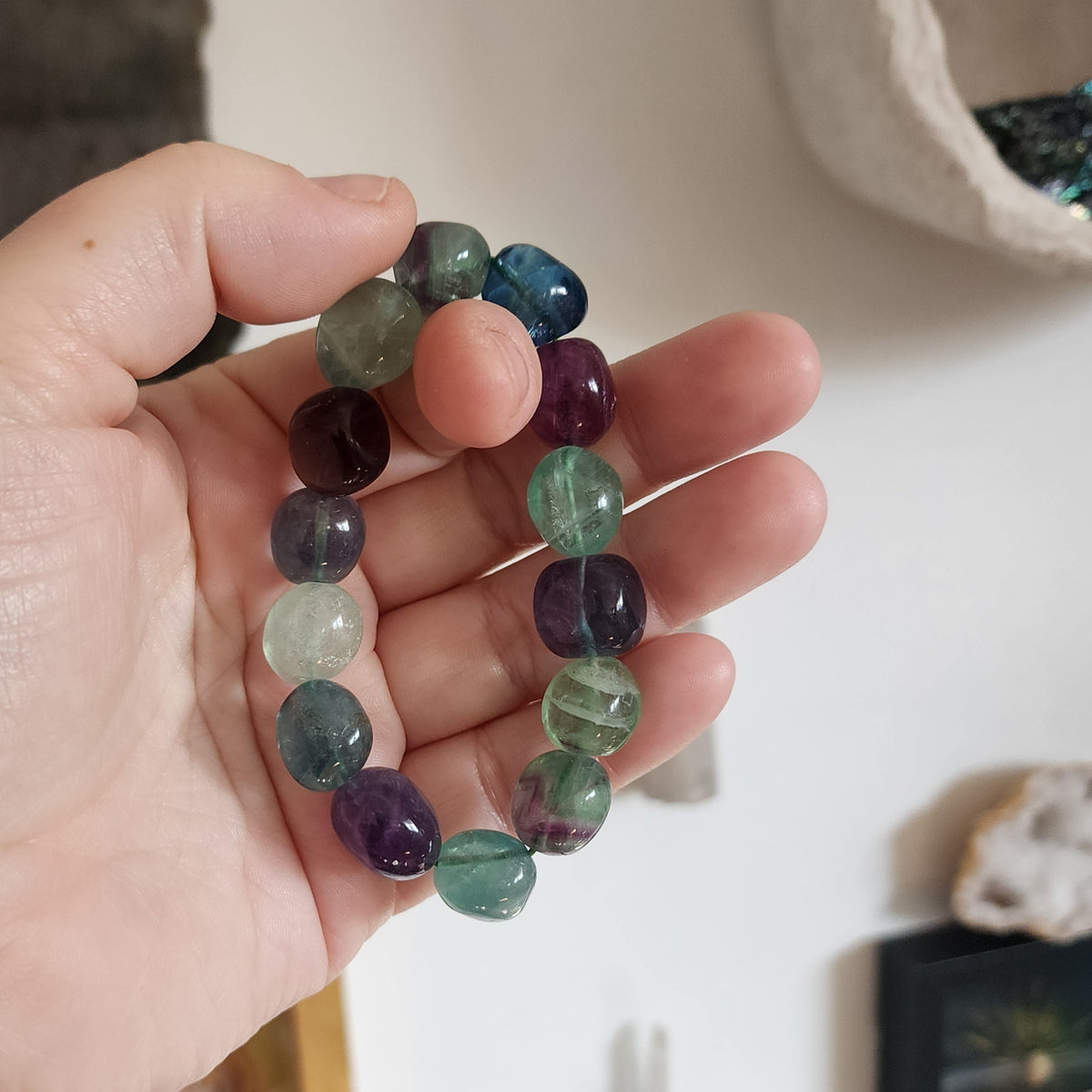 Fluorite Large Nugget Bracelet
