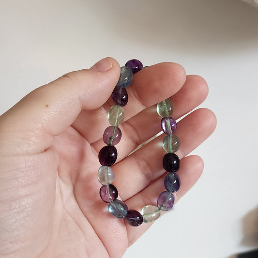 Fluorite Small Nugget Bracelet