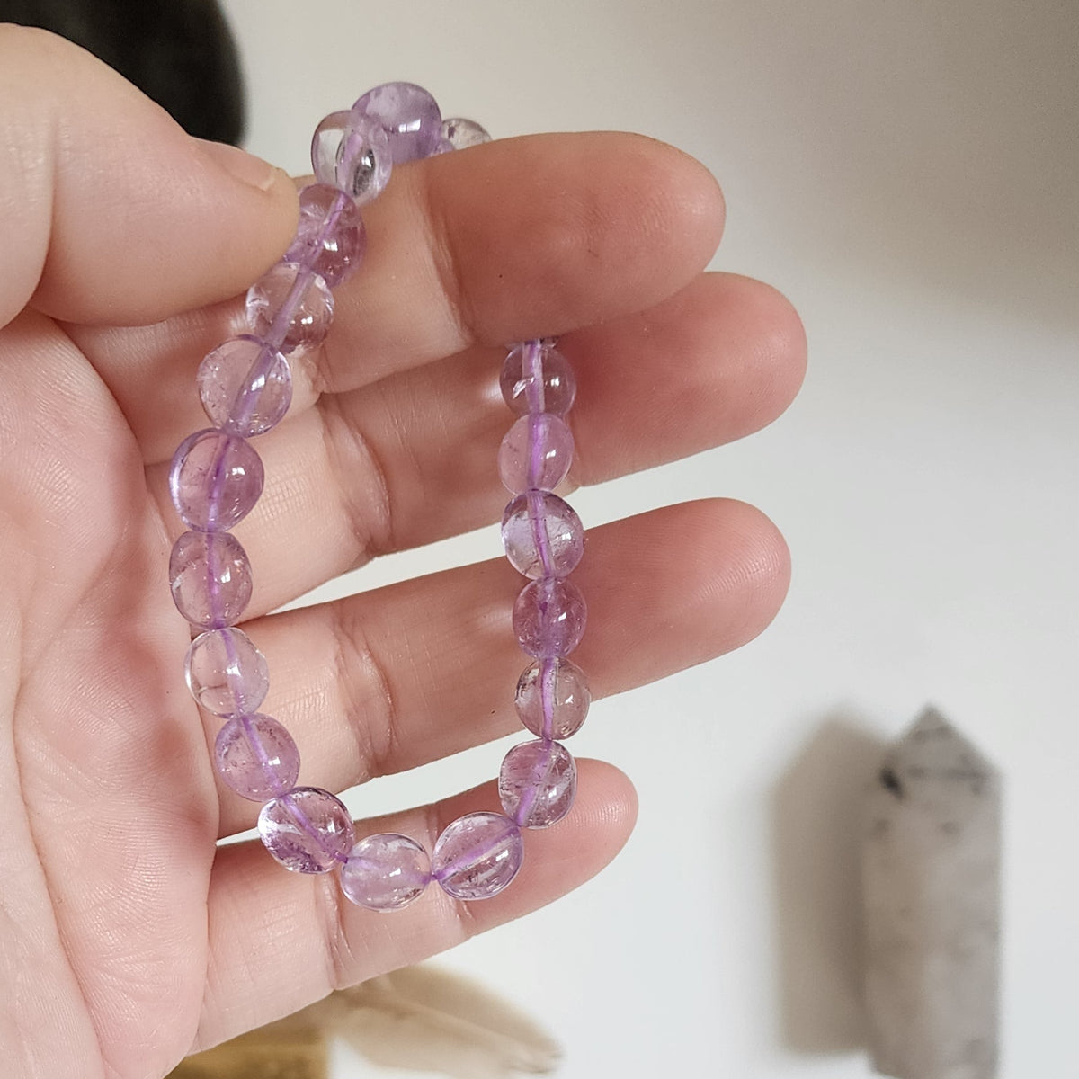 Amethyst Nugget Bracelet- light- small