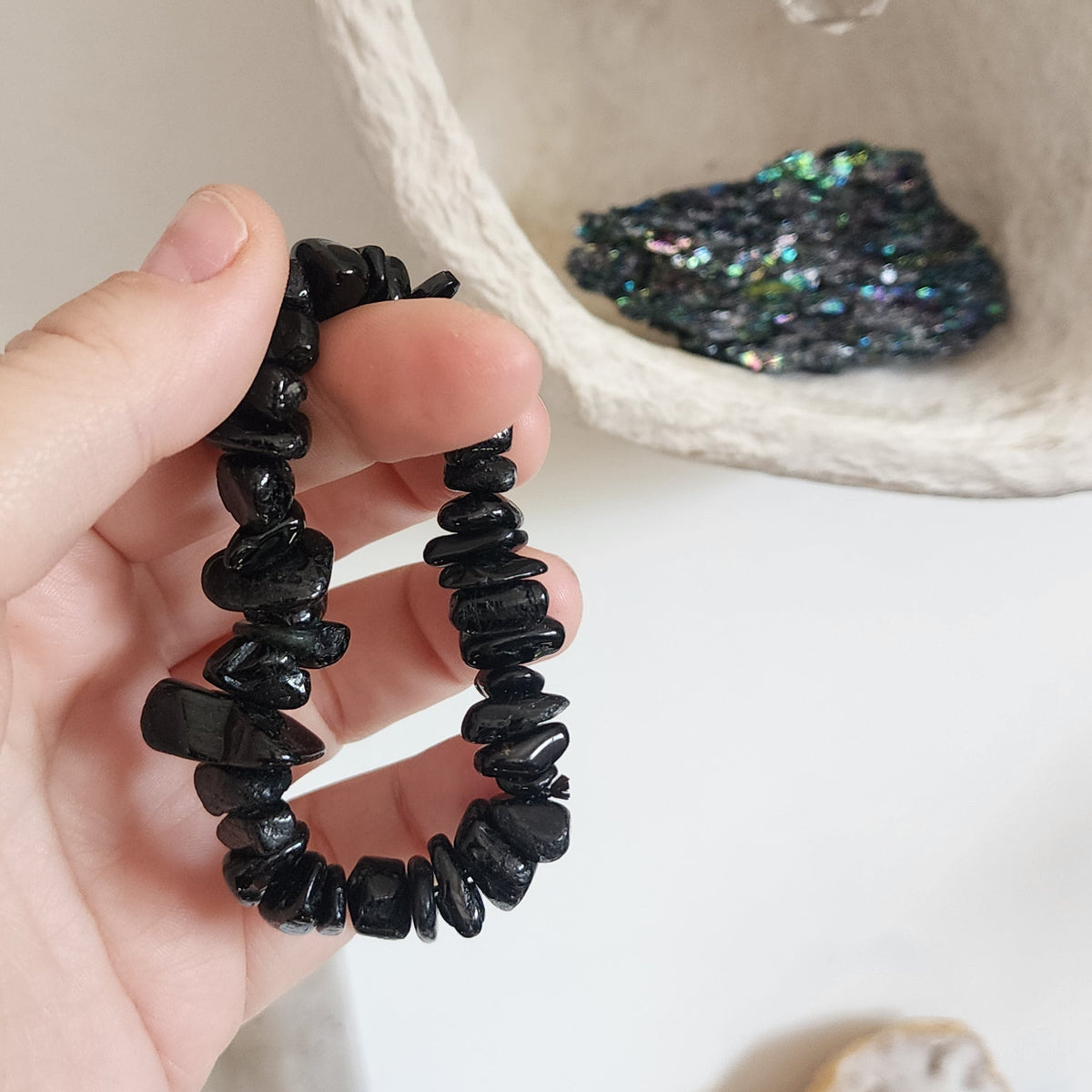 Black Tourmaline Chunky Bracelet