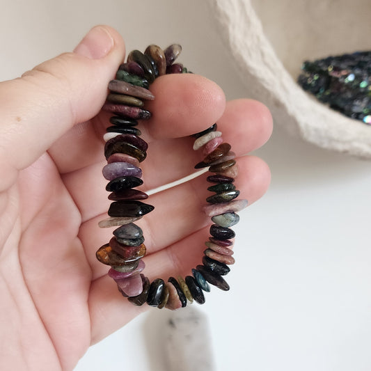 Multicoloured Tourmaline Chunky Bracelet