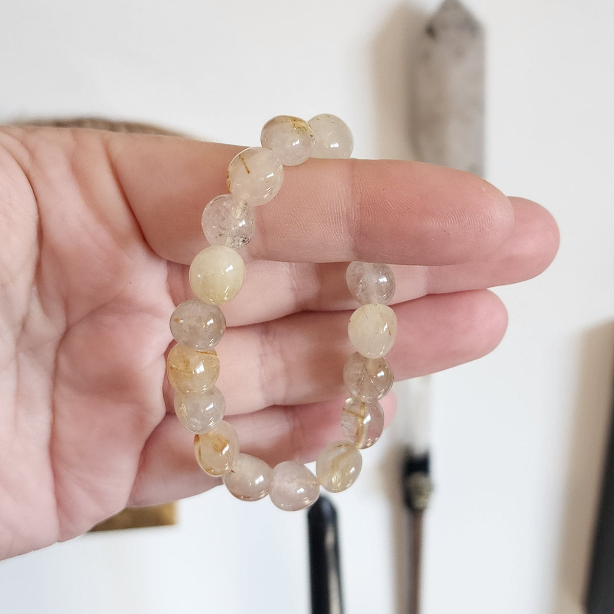 Rutile Quartz Nugget Bracelet