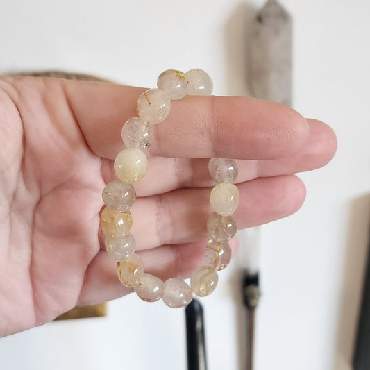 Rutile Quartz Nugget Bracelet