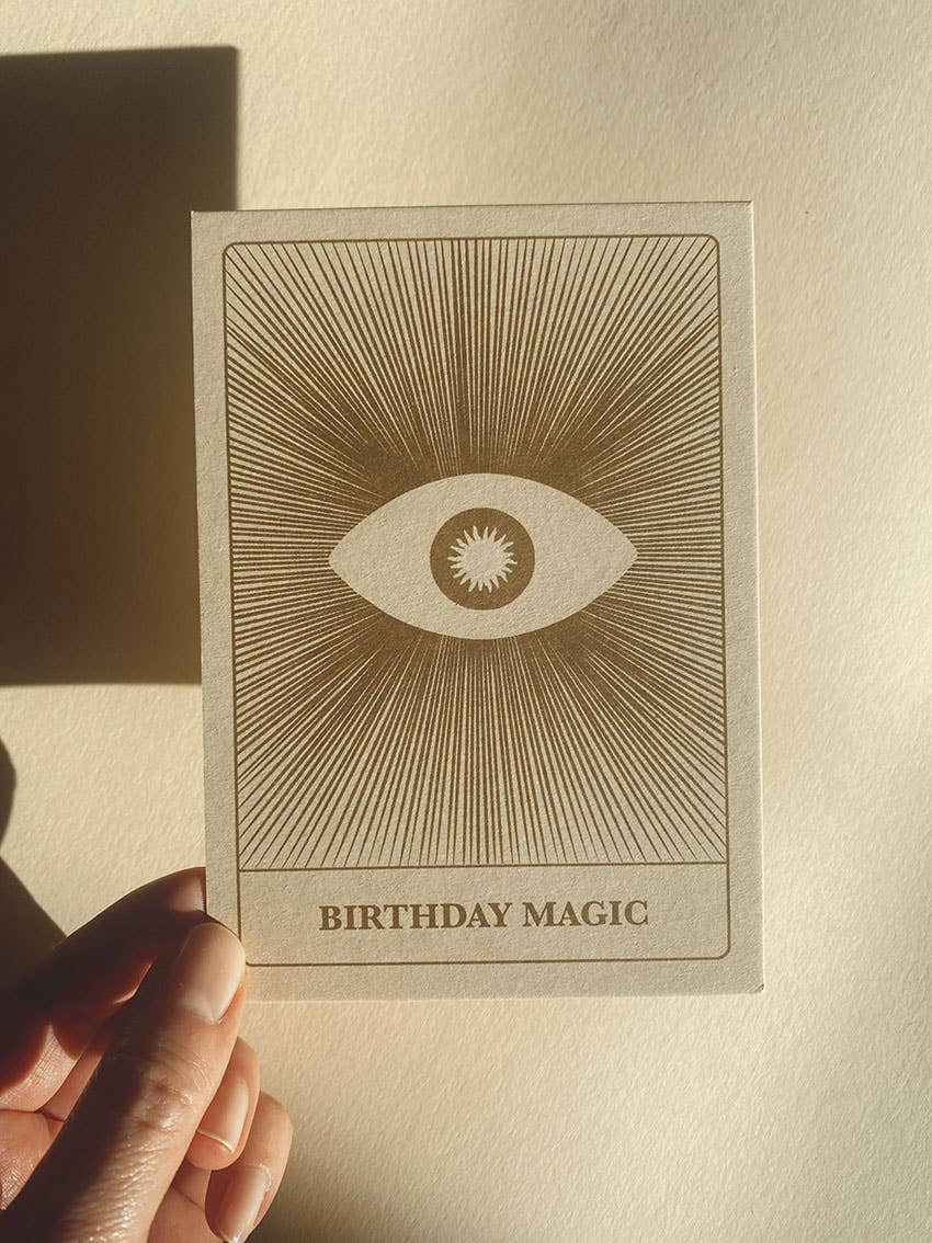 Birthday Magic Tarot Eye Postcard