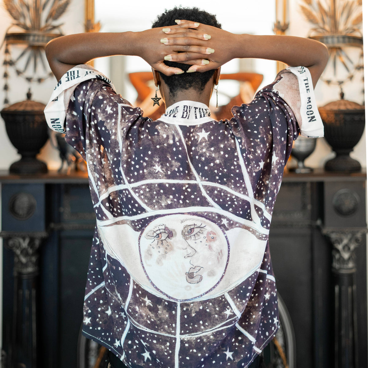 Love By the Moon Pixie Duster Cropped Kimono w/ stars