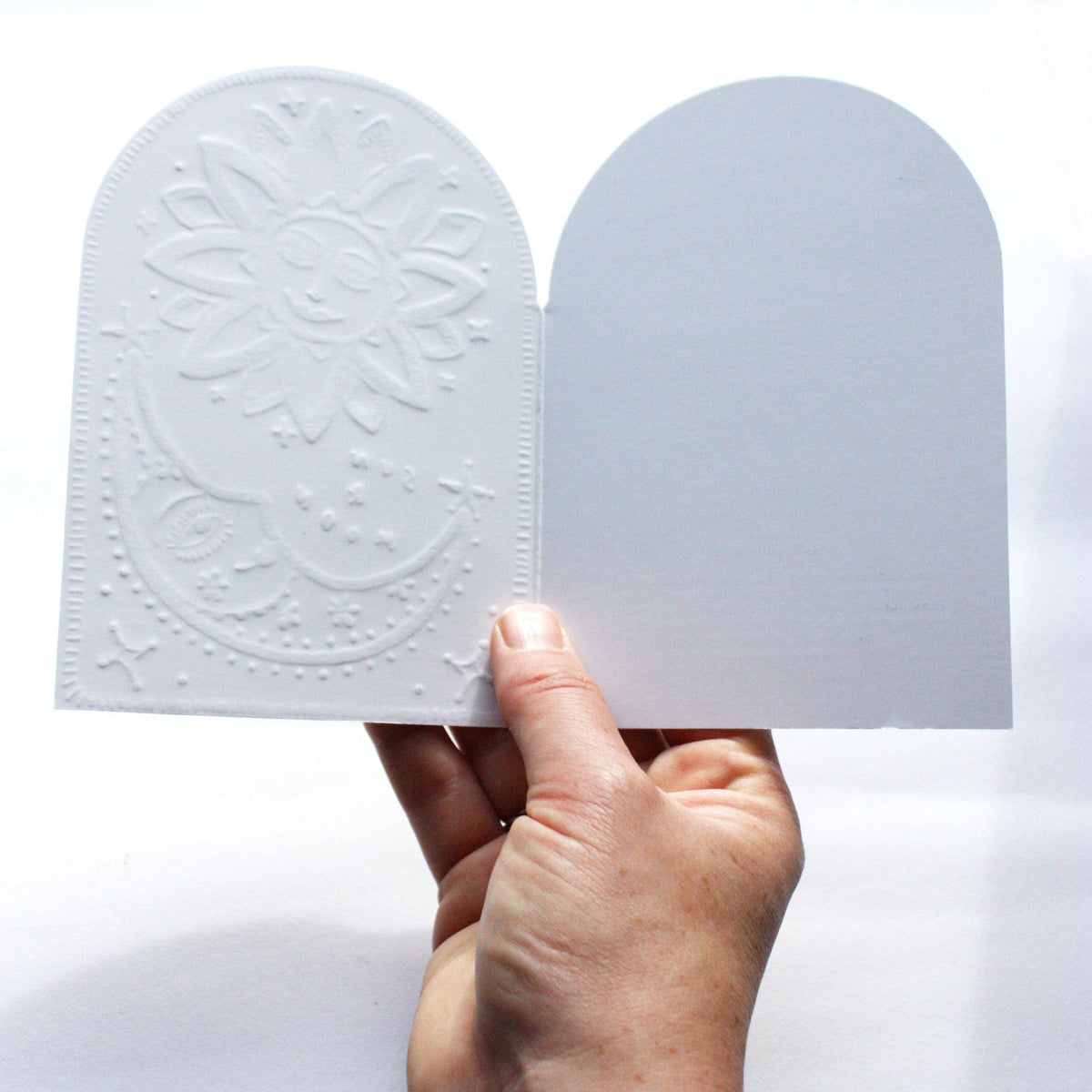 The Sun & The Moon Faux Tin Greeting Card