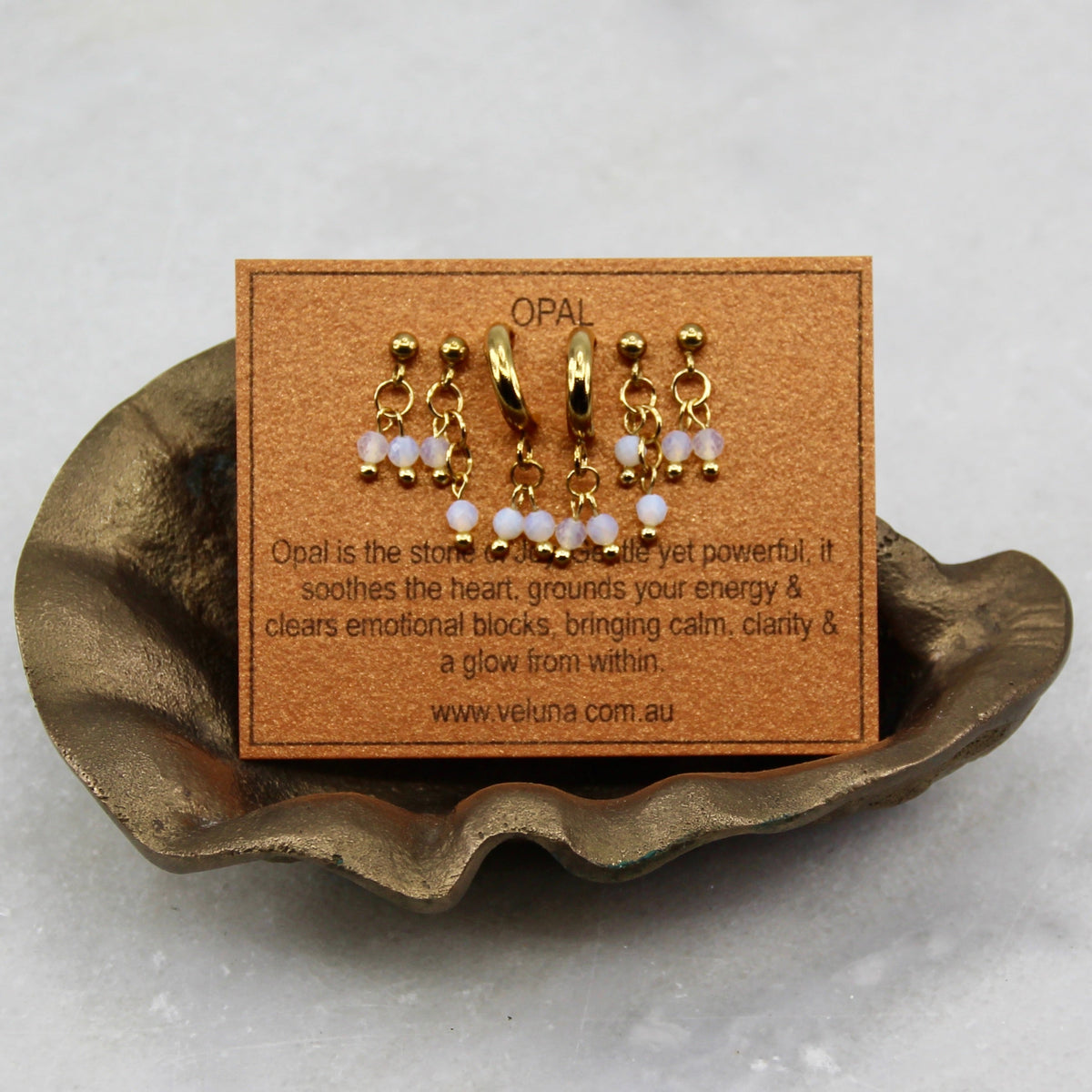 Golden Age Birthstone Thread Earring