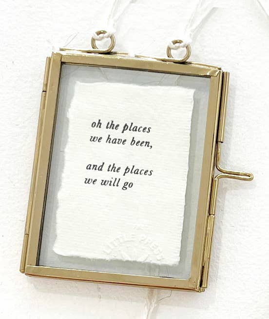 Small Glass & Brass Frames with Art
