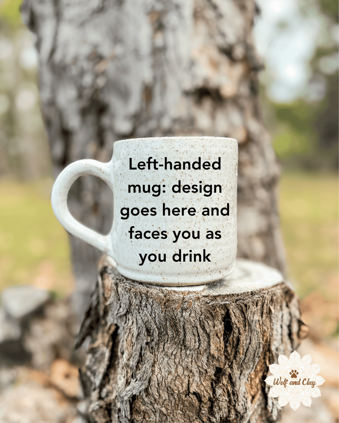 Ceramic Mug - Rainbow and Moon-phase: Without handle