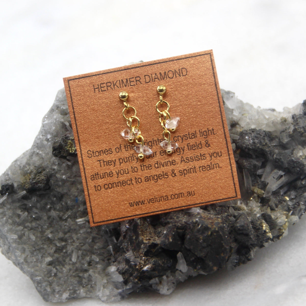 Golden Age Birthstone Drop Stud Earring