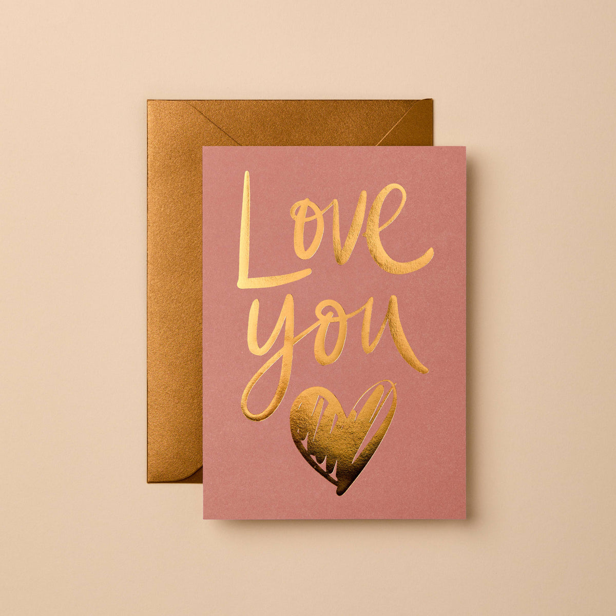 Love You Greeting Card | Modern Foil Stationery