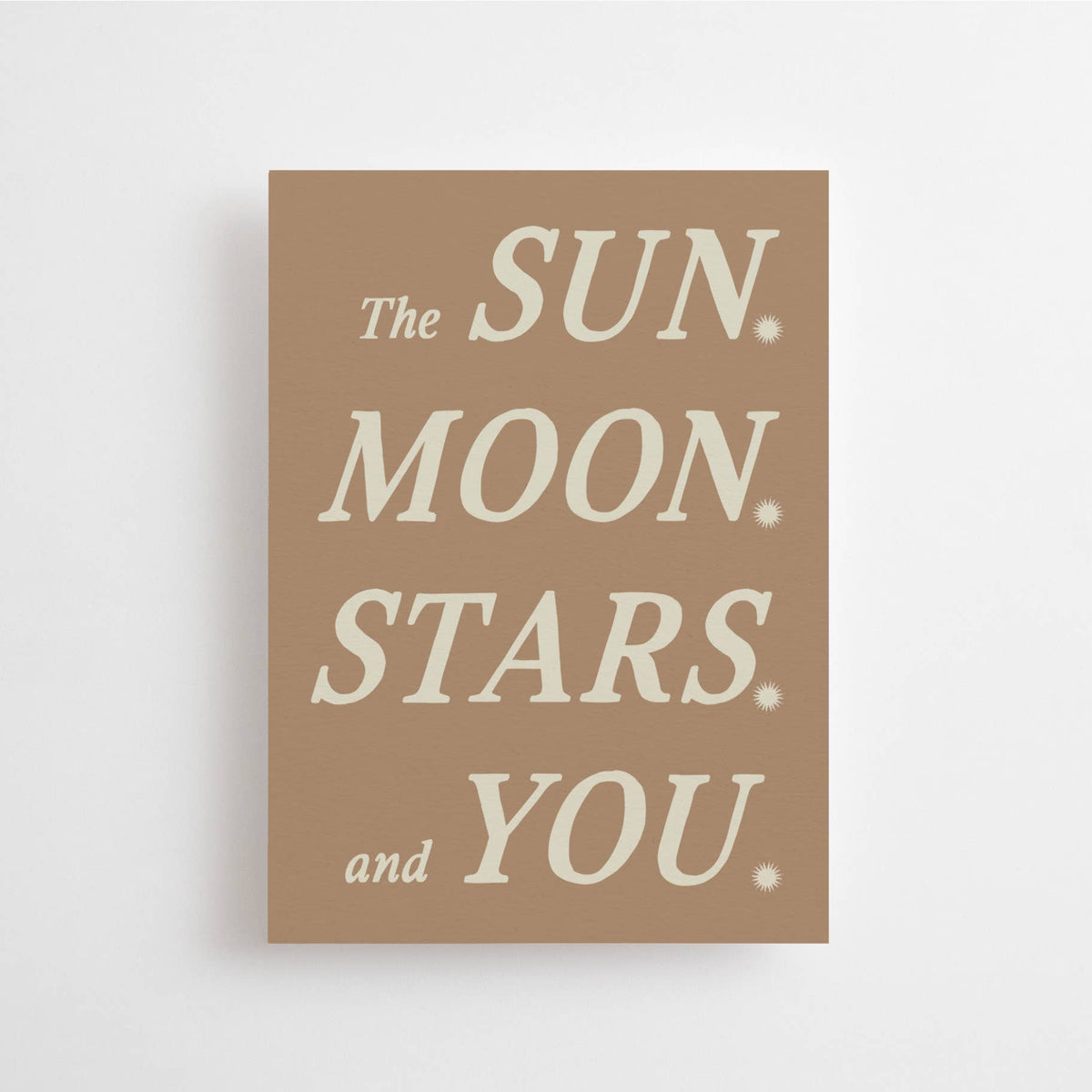 The Sun, Moon, Stars & You Mini Postcard