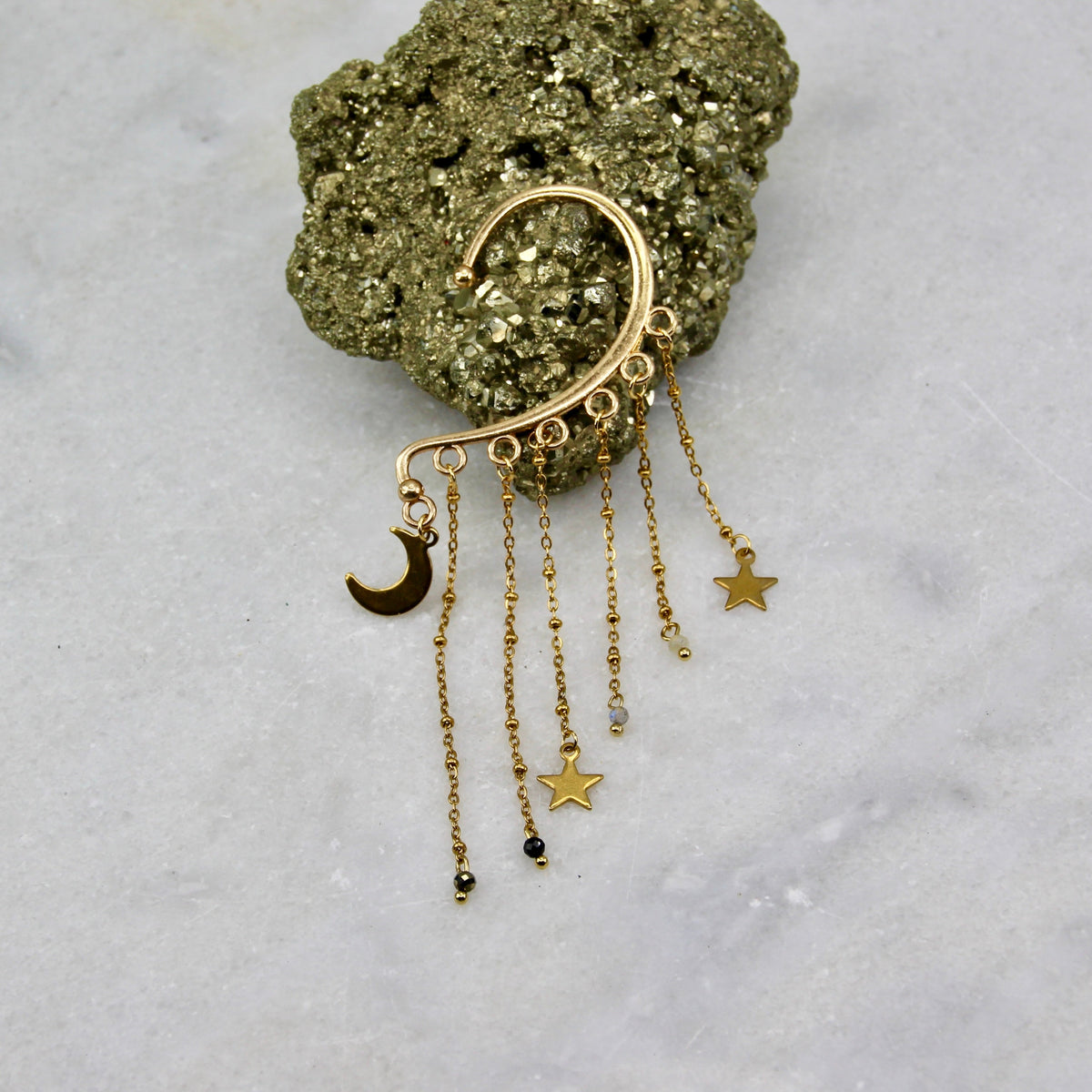 The Stars & Moon Ear Cuff