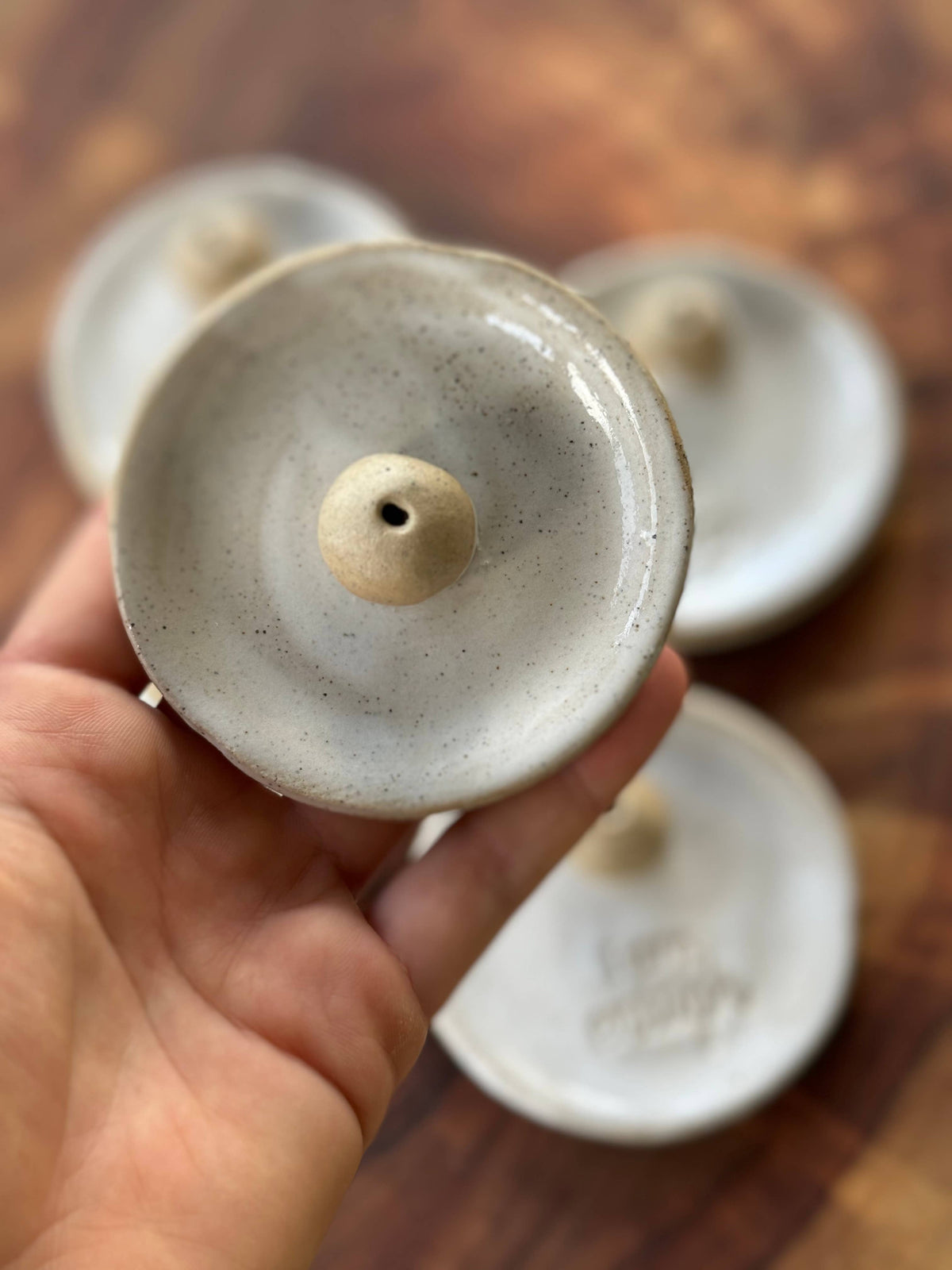 Ceramic incense holders -  with affirmations : I am worthy