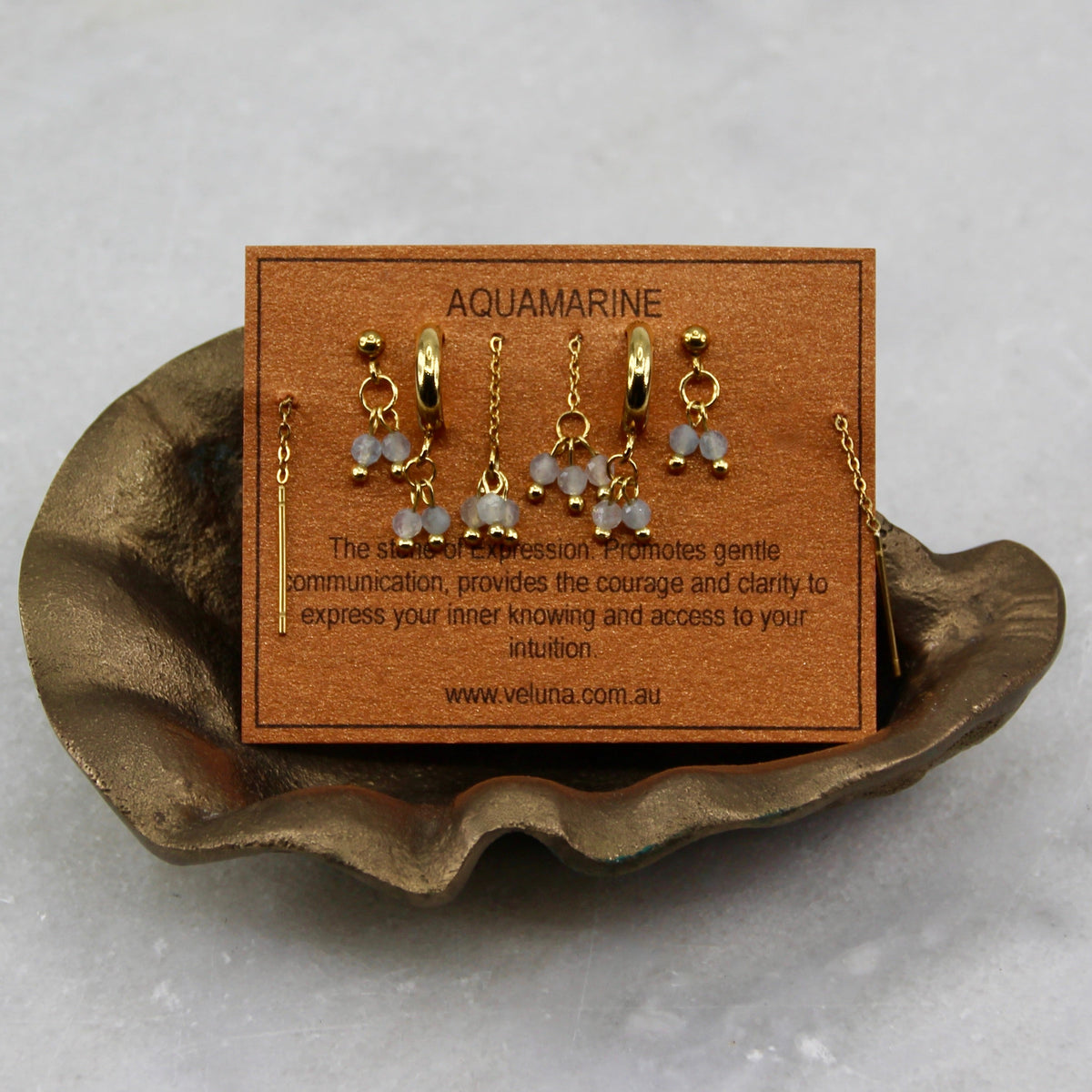 Golden Age Birthstone Thread Earring
