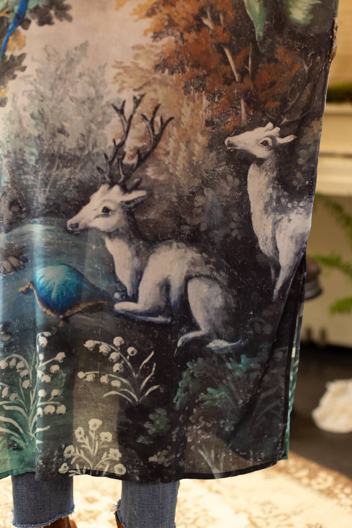 Theatre of Dreams Opera Duster Kimono Robe w/ Deer