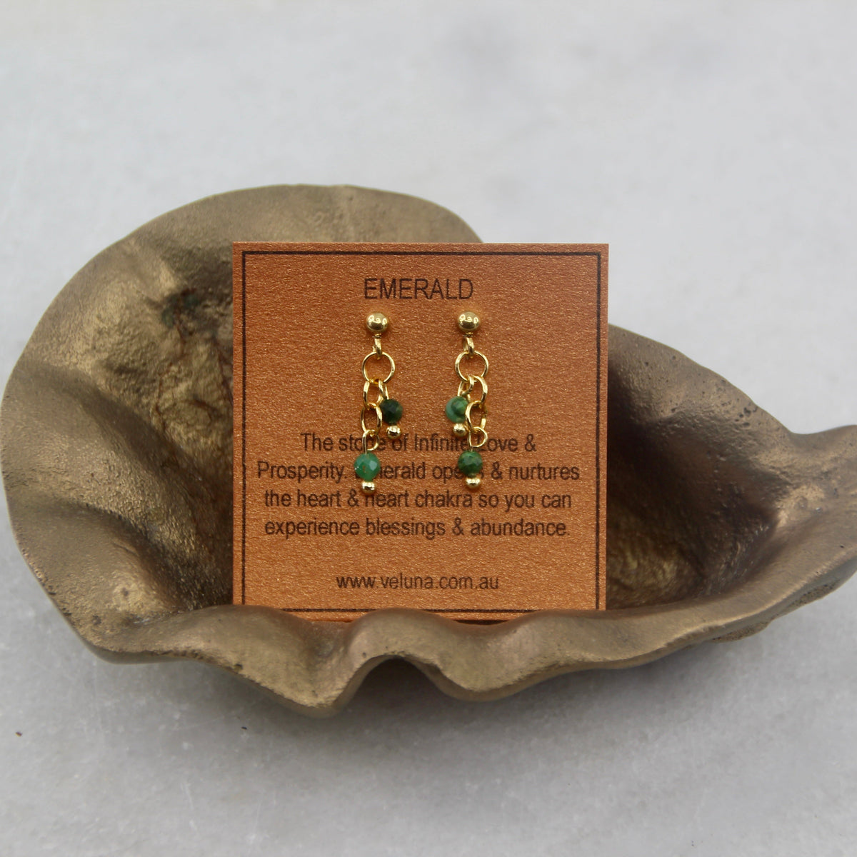 Golden Age Birthstone Drop Stud Earring