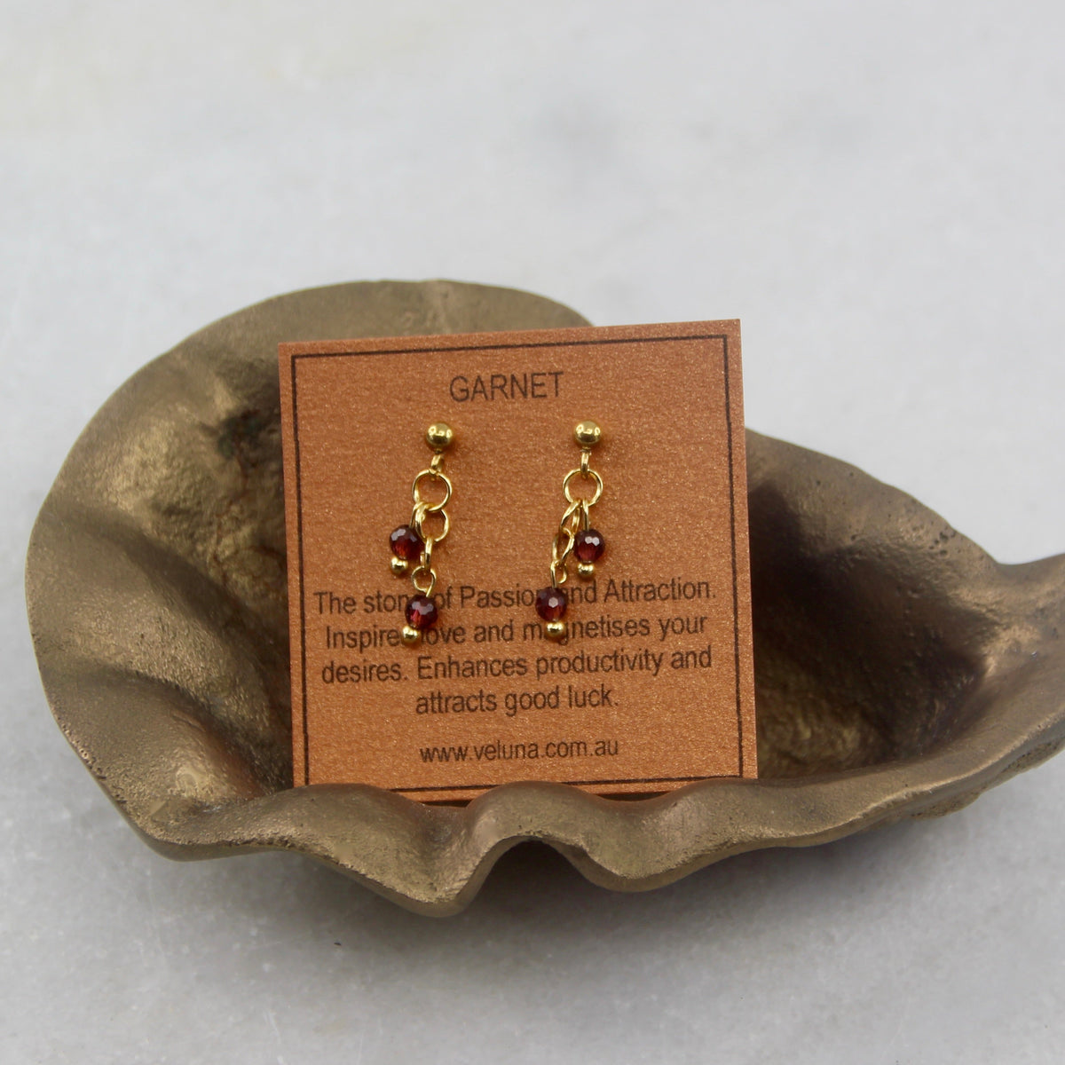 Golden Age Birthstone Drop Stud Earring