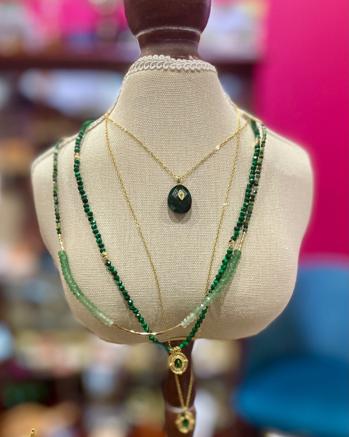 Inner Realm Halo Gemstone Necklace