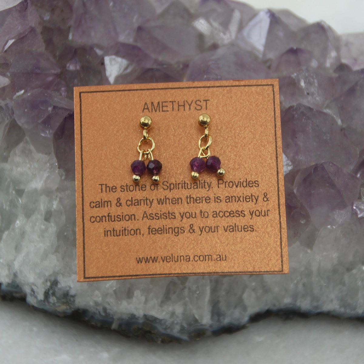 Golden Age Birthstone Stud Earring