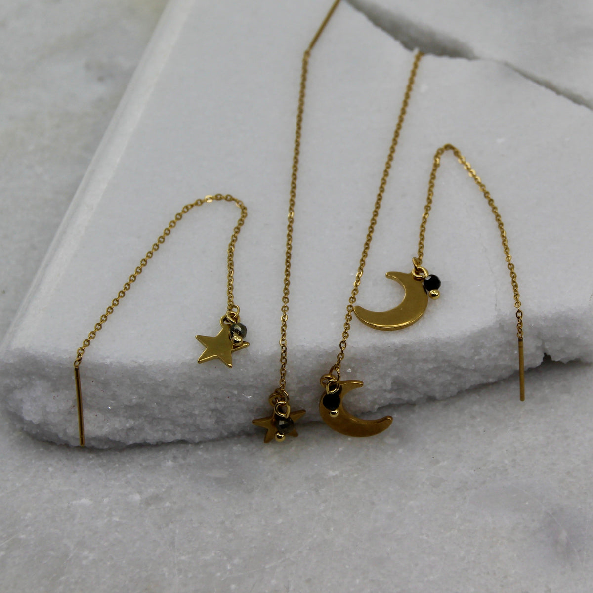 The Stars & Moon Thread Earring