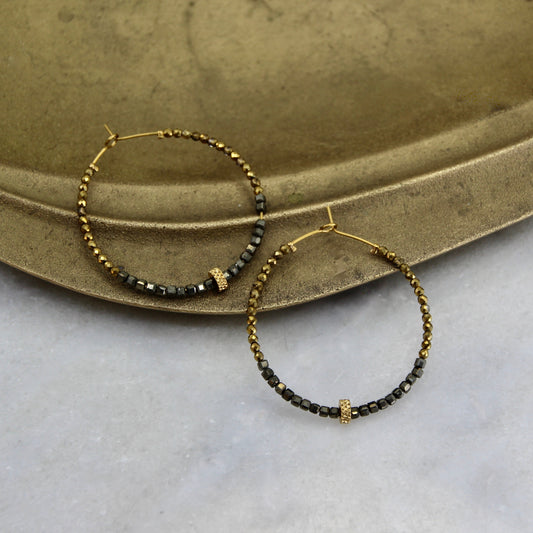Moon Musings Gemstone Hoop