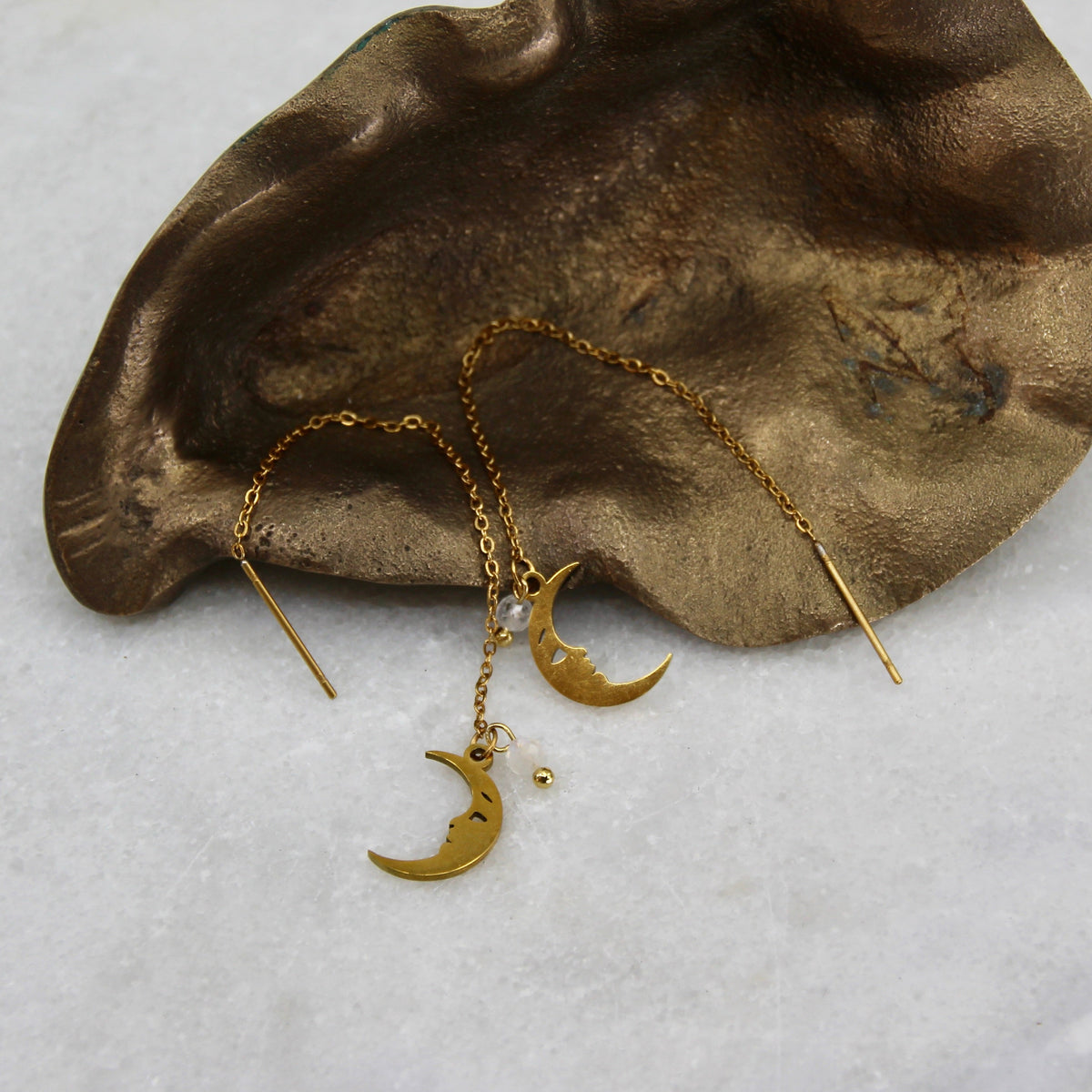 Moon Musings Threader Earrings