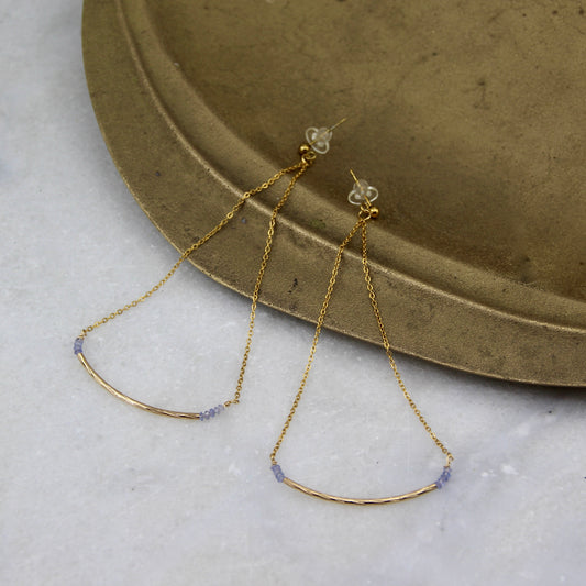 Inner Realm Halo Gemstone Earring