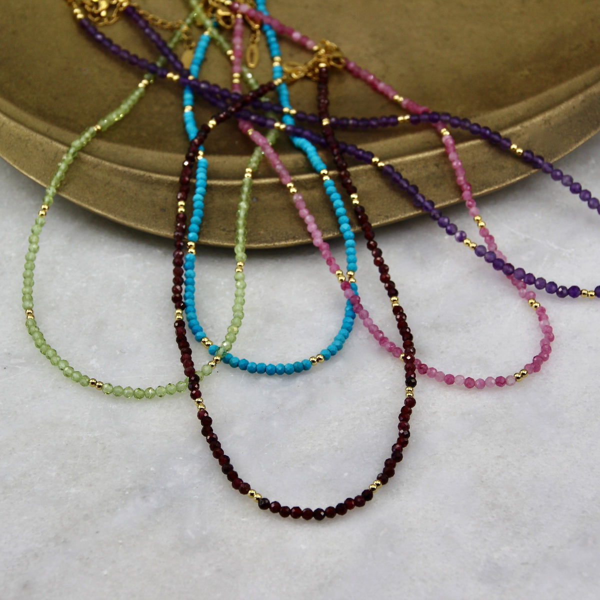 Golden Age Birthstone Necklace