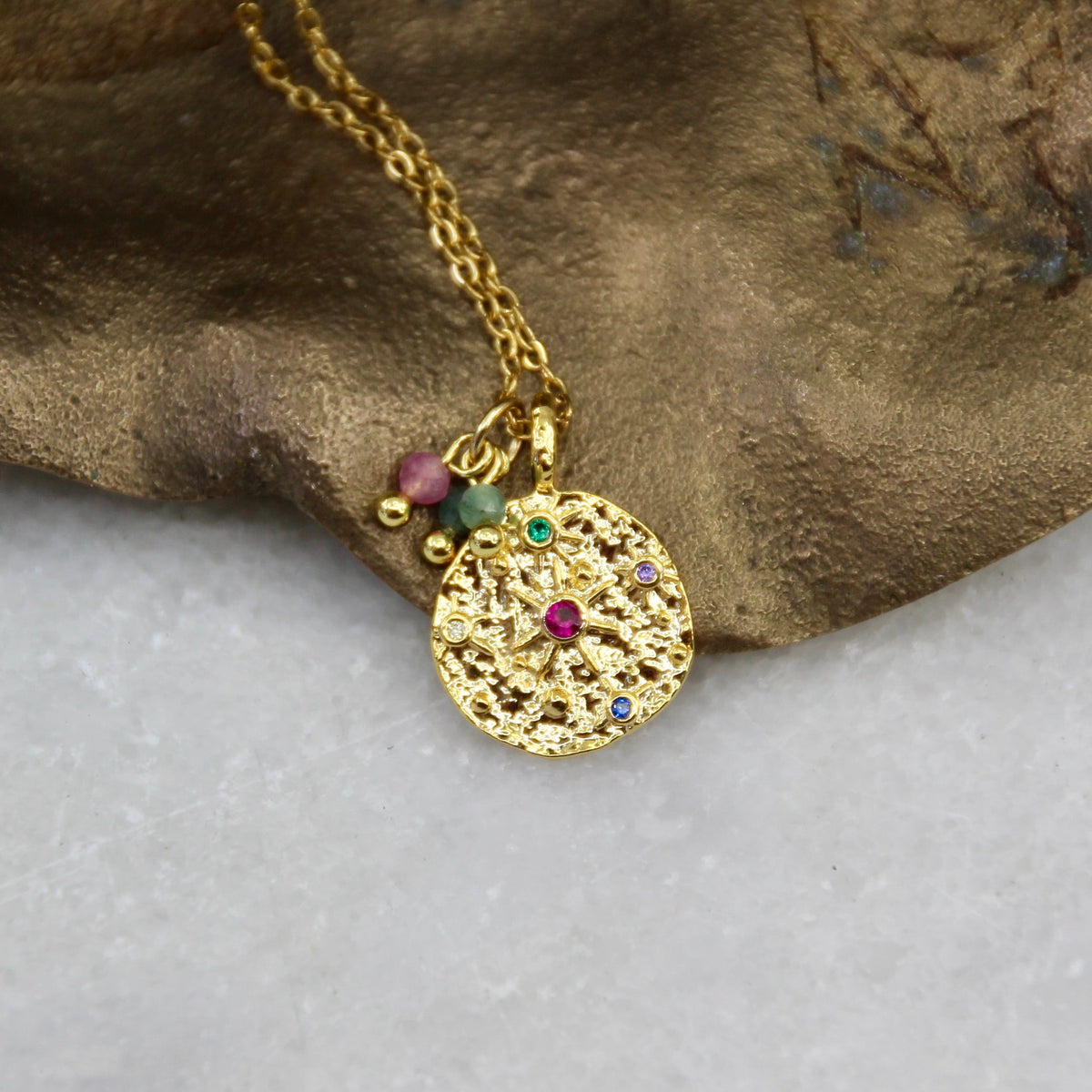 Pocket Full of Stardust Wheel of Fortune Pendant