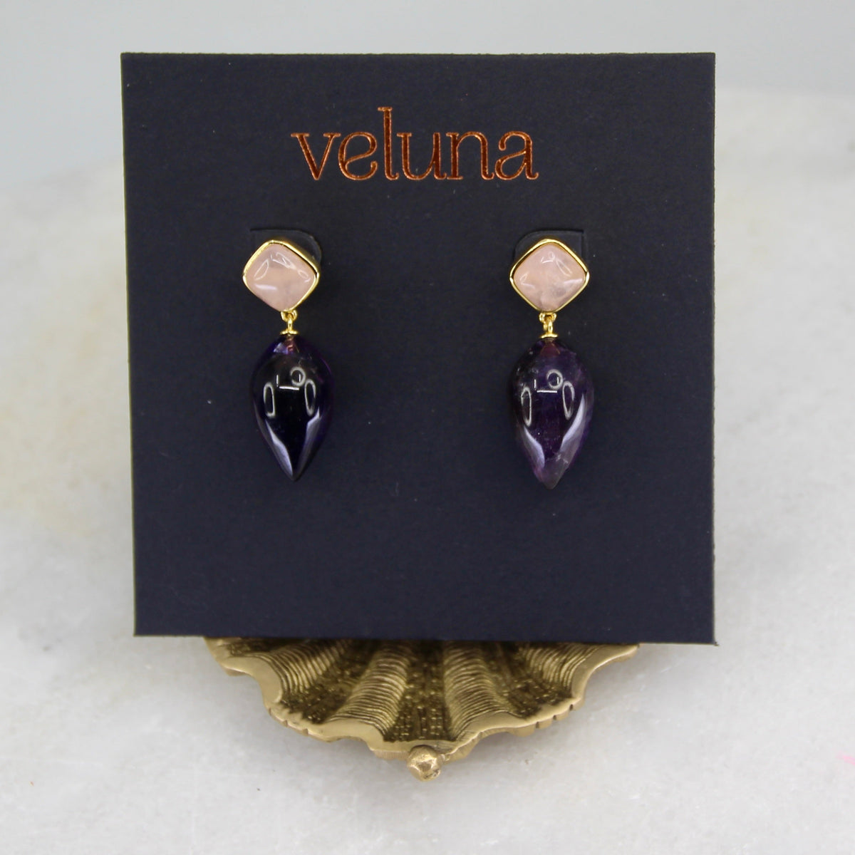 Venus Rising Gemstone Tear Drop Earring