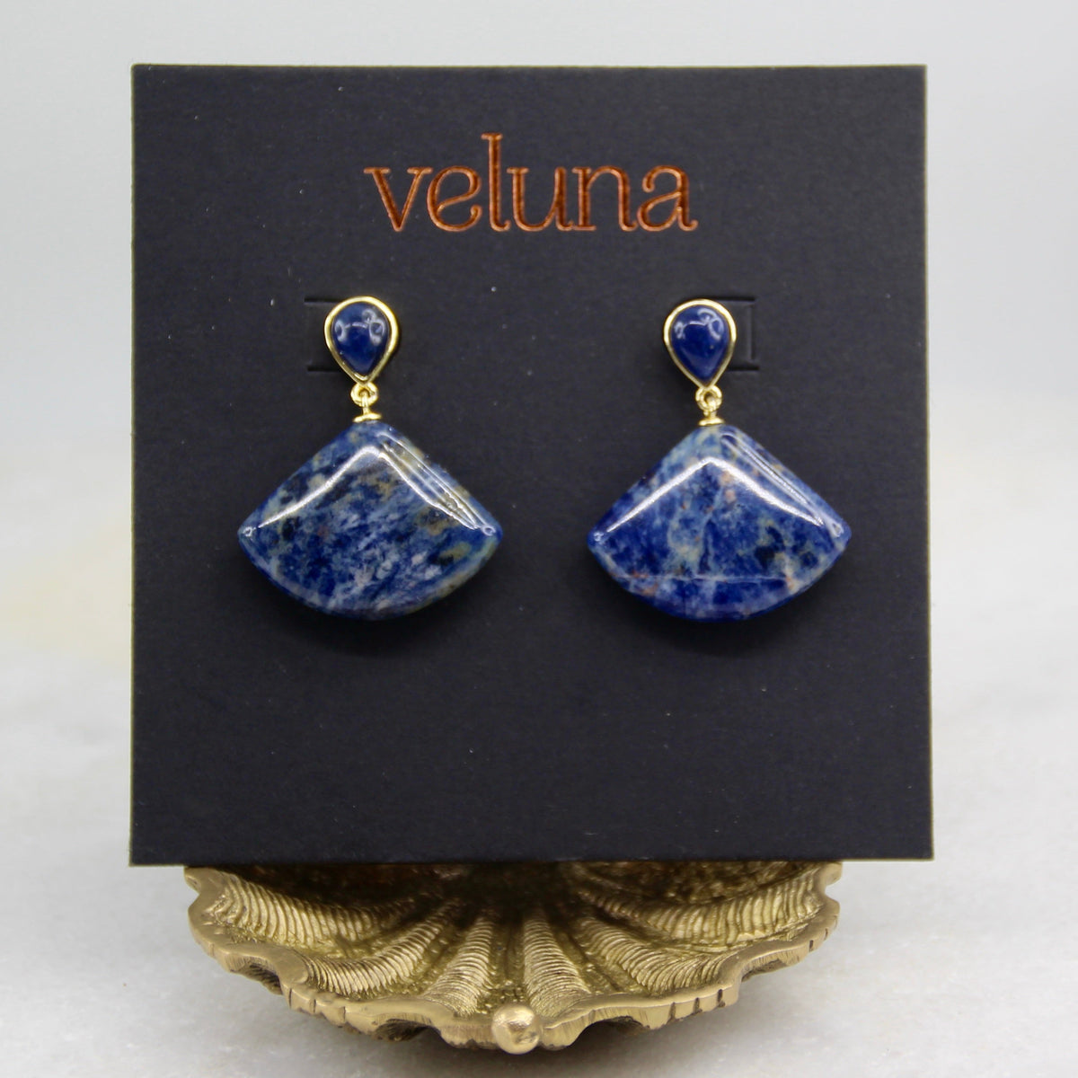 Venus Rising Gemstone Fan Drop Earring