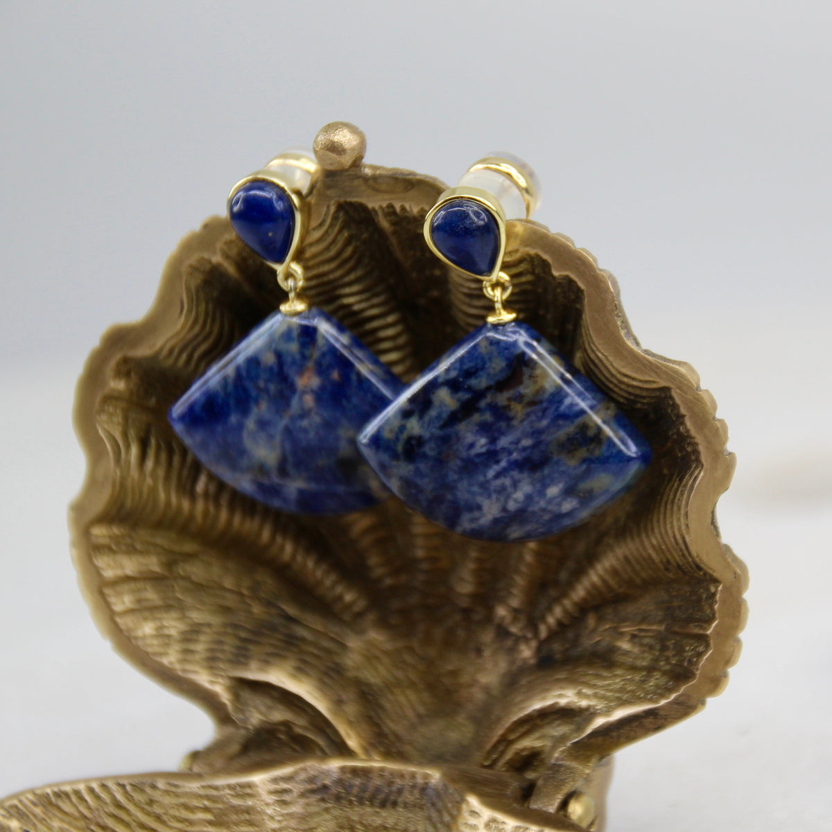 Venus Rising Gemstone Fan Drop Earring