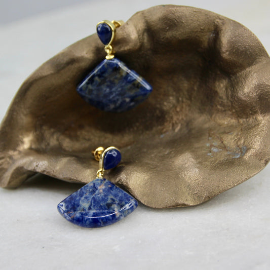 Venus Rising Gemstone Fan Drop Earring