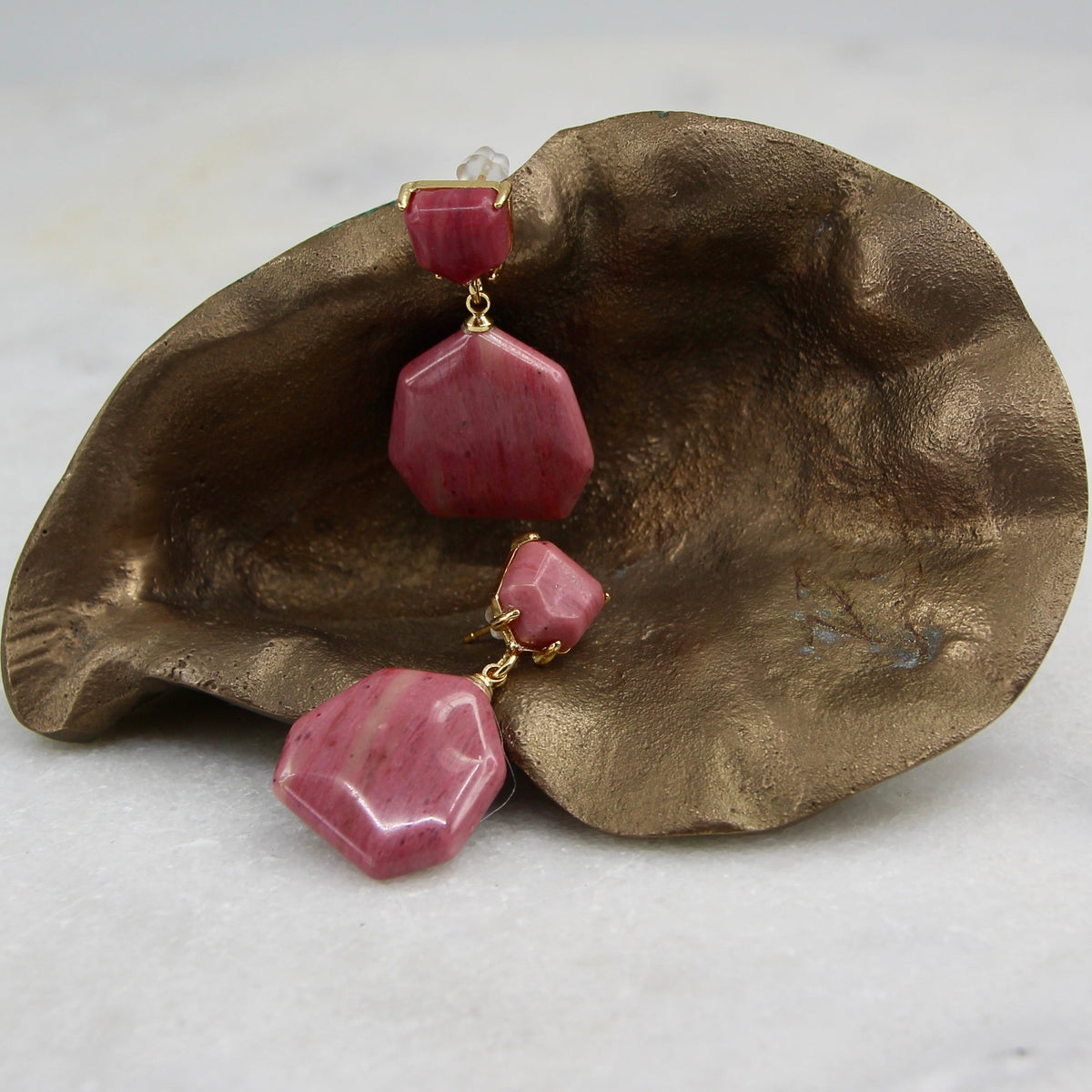 Venus Rising Gemstone Geometric Earring