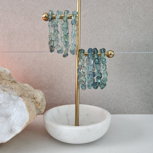 Green Fluorite Small Nugget Bracelet