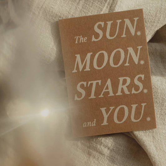 The Sun, Moon, Stars & You Mini Postcard