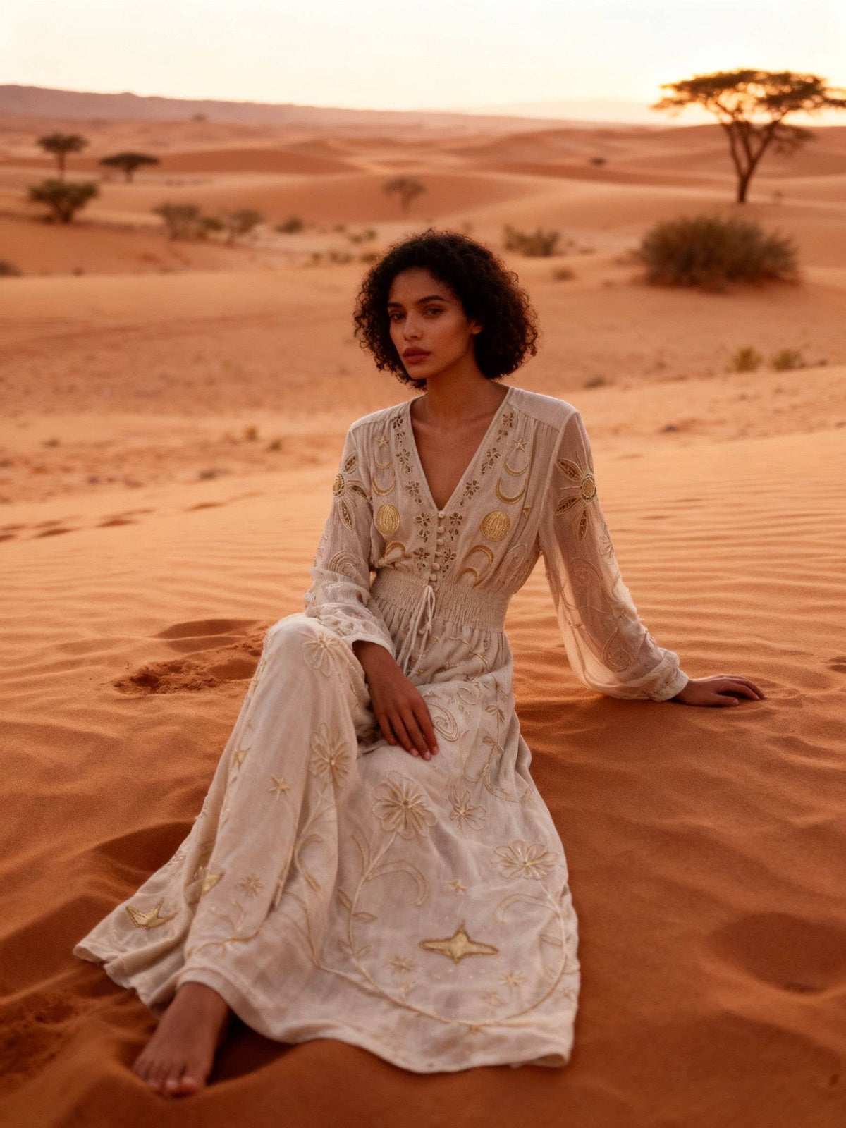 Last Queen Celestial Embroidered Maxi dress