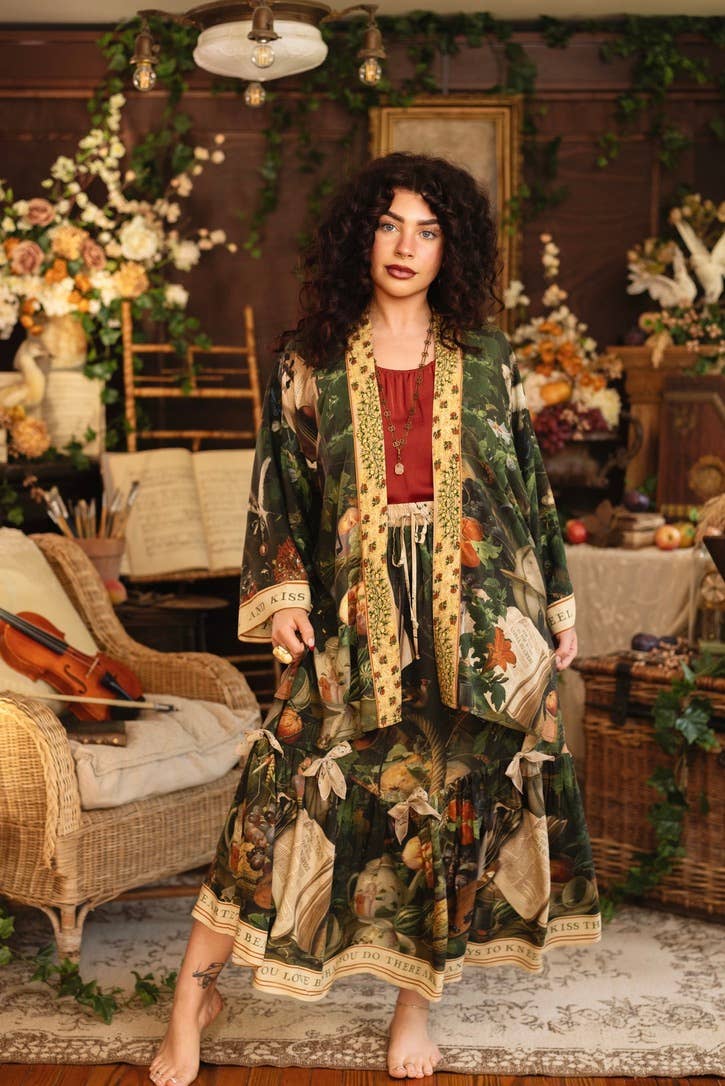 Labour of Love Atelier Skirt w/ florals & violin