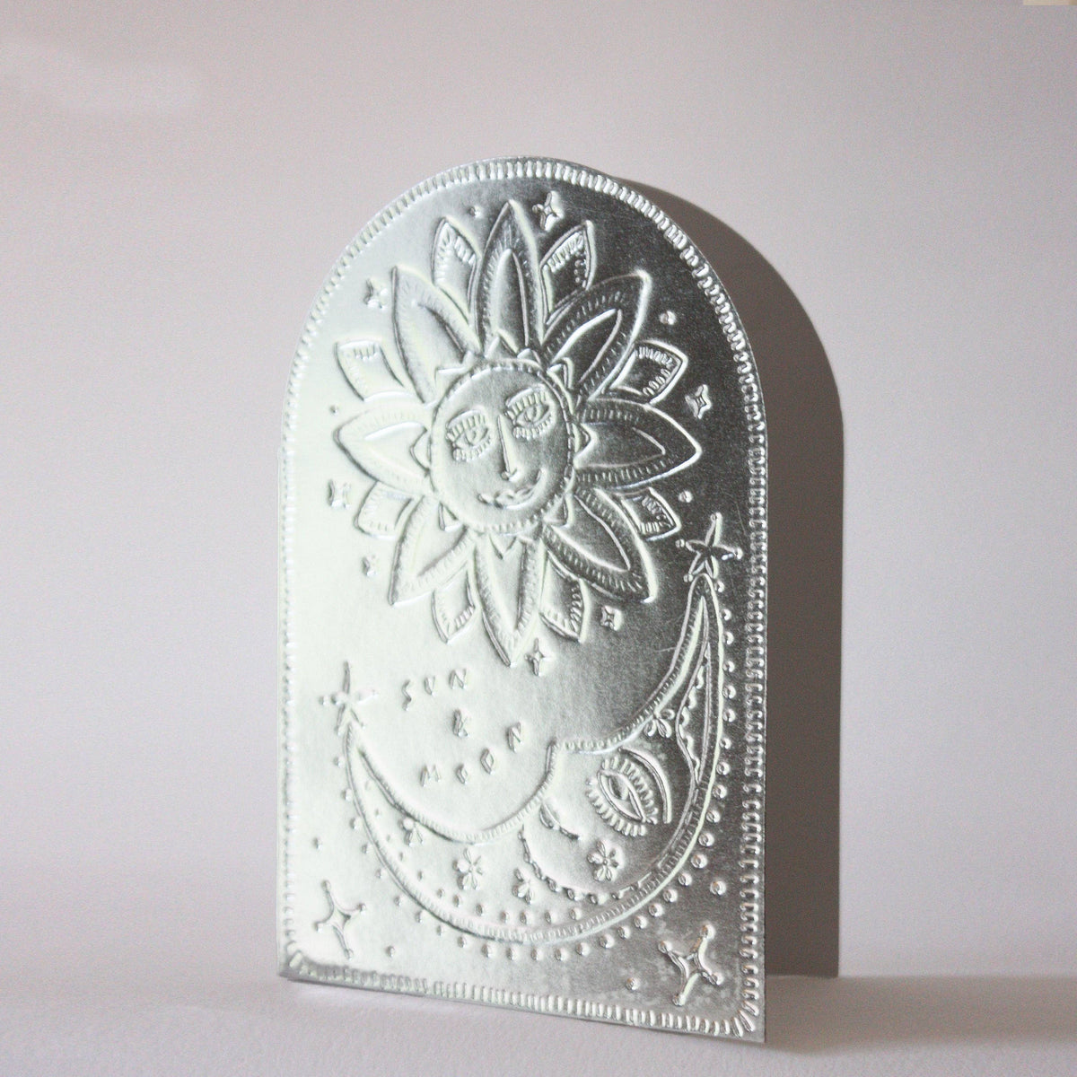 The Sun & The Moon Faux Tin Greeting Card